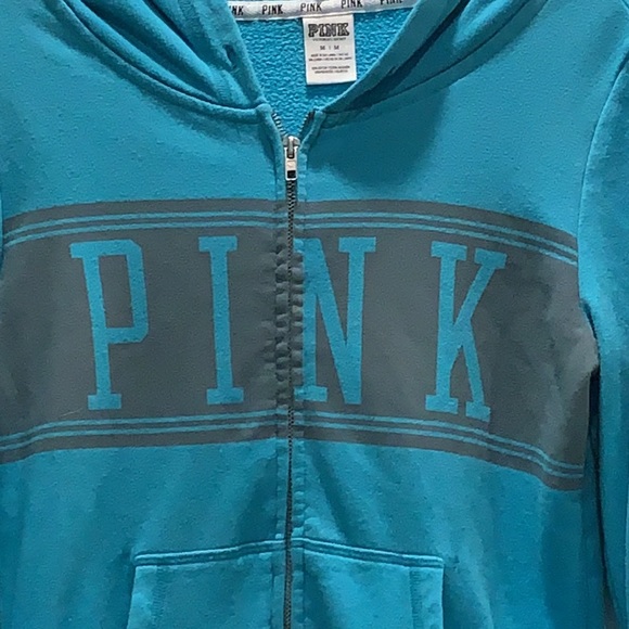 PINK VICTORIA’S SECRET SIZE M ZIPPERED JACKET - Picture 2 of 6